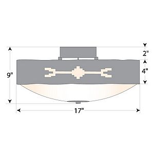 Ridgemont Close-to-Ceiling Large - Del Rio Ceiling Light Del Rio Art Metal Art