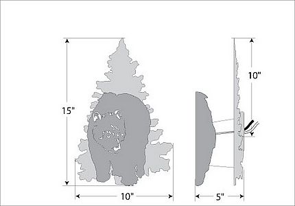 Bear in the Woods Exterior Outdoor Wall Light Bear Metal Art