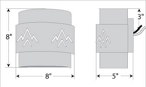 Northridge Sconce Small - Deception Pass Outdoor Wall Light Deception Pass Art Metal Art