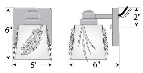 Woodland Sconce - Spruce Cone Outdoor Wall Light Pine Cone Metal Art