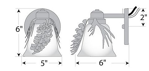 Sienna Sconce - Spruce Cone Outdoor Wall Light Pine Cone Metal Art