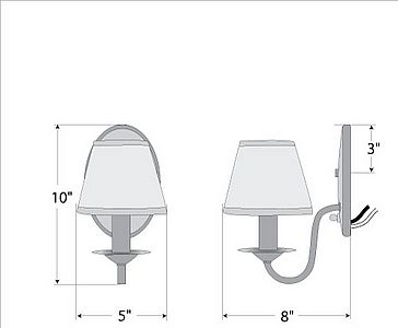 Diablo Sconce - Rustic Plain Wall Light Rustic Plain Metal Art