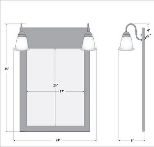 Wasatch Mirror - Rustic Plain Vanity Mirror Rustic Plain Metal Art