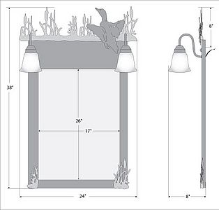 Wasatch Mirror - Loon Vanity Mirror Loon Metal Art