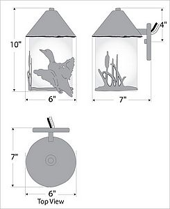 Cedarline Sconce - Loon Outdoor Wall Light Loon Metal Art
