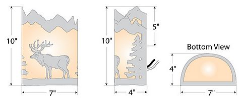 Cascade Sconce Small - Valley Elk Wall Light Elk Metal Art
