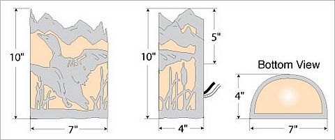 Cascade Sconce Small - Loon Wall Light Loon Metal Art