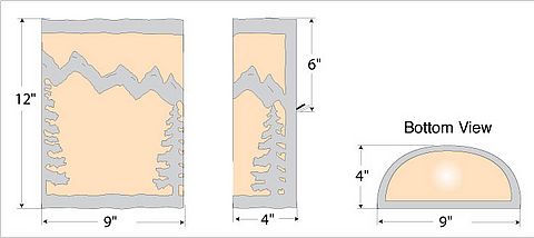 Cascade Sconce Large - Rustic Plain Wall Light Rustic Plain Metal Art