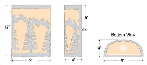 Cascade Sconce Large - Spruce Tree Wall Light Trees Metal Art
