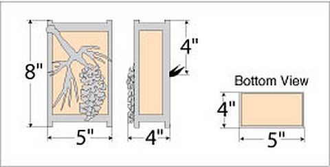 Seneca Small Sconce - Spruce Cone Wall Light Pine Cone Metal Art