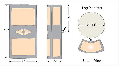 Benton Sconce - Pueblo Wall Light Pueblo Art Metal Art