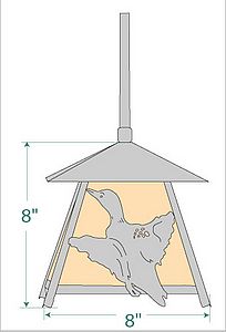 Smoky Mountain Pendant Small - Loon Pendant Light Loon Metal Art