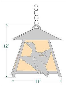 Smoky Mountain Pendant Large - Loon Pendant Light Loon Metal Art