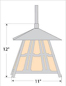 Smoky Mountain Pendant Large - Eastlake Pendant Light Eastlake Metal Art