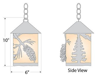 Cascade Pendant Small - Spruce Cone Pendant Light Pine Cone Metal Art