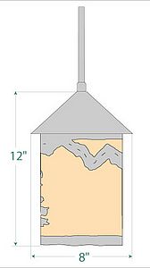 Cascade Pendant Medium - Rustic Plain Pendant Light Rustic Plain Metal Art