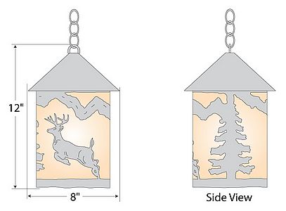 Cascade Pendant Medium - Valley Deer Pendant Light Deer Metal Art
