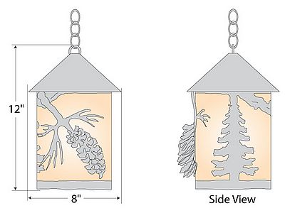 Cascade Pendant Medium - Spruce Cone Pendant Light Pine Cone Metal Art