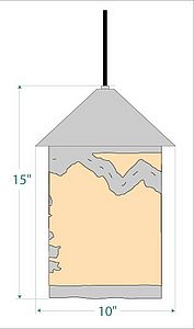 Cascade Pendant Large - Rustic Plain Pendant Light Rustic Plain Metal Art