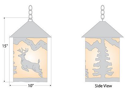 Cascade Pendant Large - Valley Deer Pendant Light Deer Metal Art