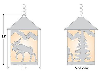 Cascade Pendant Large - Mountain Moose Pendant Light Moose Metal Art