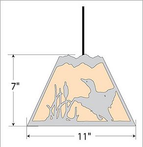 Rocky Mountain Pendant Small - Loon Pendant Light Loon Metal Art