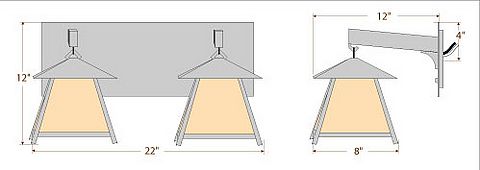 Smoky Mountain Double Bath Vanity Light - Northrim Bath 2 Light Northrim Metal Art