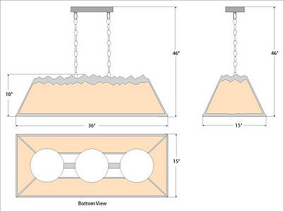Rocky Mountain Billiard Light Small - Rustic Plain Billiard Light Rustic Plain Metal Art