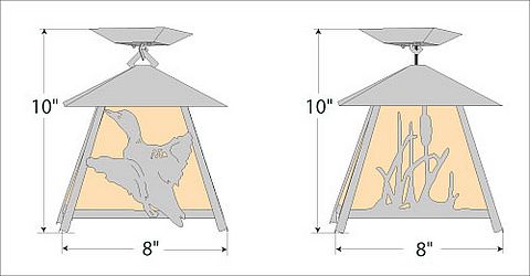 Smoky Mountain Close-to-Ceiling Small - Loon Ceiling Light Loon Metal Art