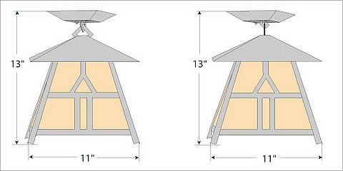 Smoky Mountain Close-to-Ceiling Large - Westhill Ceiling Light Westhill Metal Art