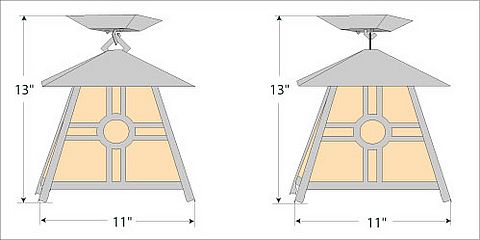 Smoky Mountain Close-to-Ceiling Large - Southview Ceiling Light Southview Metal Art