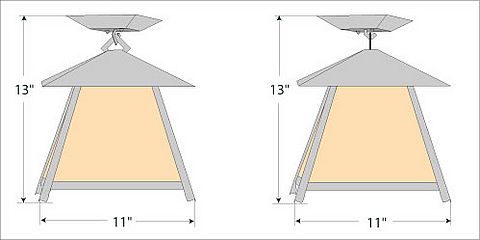 Smoky Mountain Close-to-Ceiling Large - Northrim Ceiling Light Northrim Metal Art