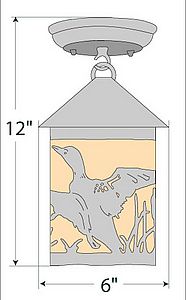 Cascade Close-to-Ceiling Small - Loon Ceiling Light Loon Metal Art