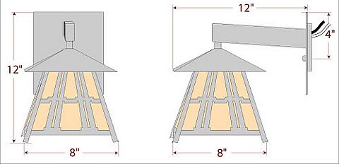 Smoky Mountain Sconce Small - Eastlake Outdoor Wall Light Eastlake Metal Art