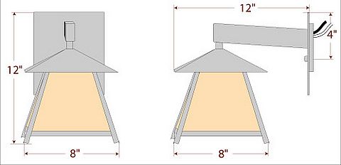 Smoky Mountain Sconce Small - Northrim Outdoor Wall Light Northrim Metal Art