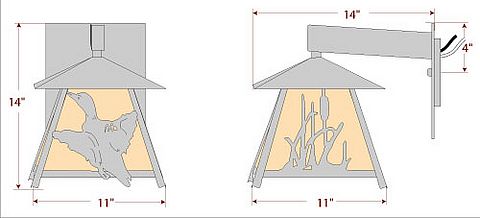 Smoky Mountain Sconce Large - Loon Outdoor Wall Light Loon Metal Art