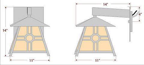 Smoky Mountain Sconce Large - Southview Outdoor Wall Light Southview Metal Art