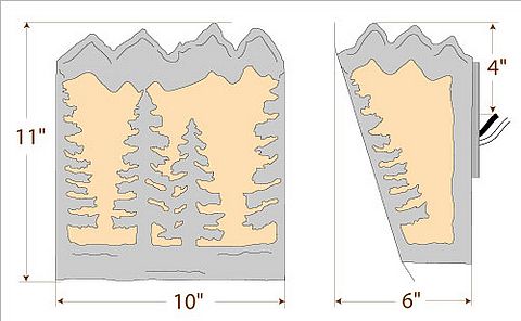 Teton Exterior Sconce - Spruce Tree