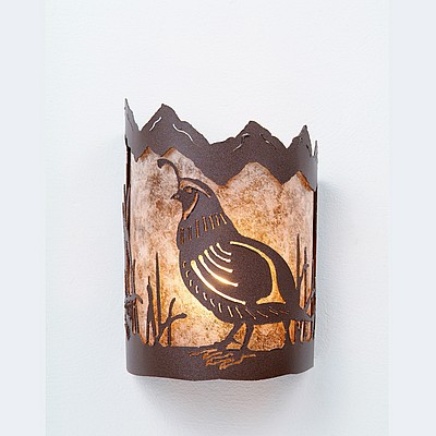 Cascade Sconce Small - Quail Wall Light Quail Metal Art