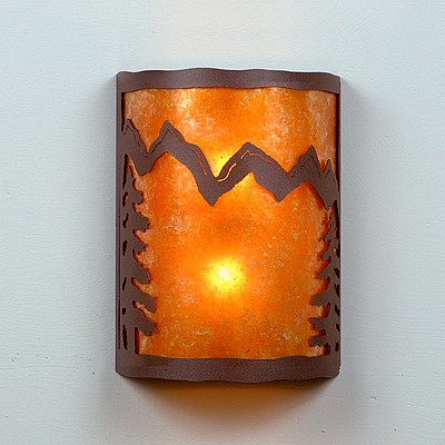 Cascade Sconce Large - Rustic Plain Wall Light Rustic Plain Metal Art