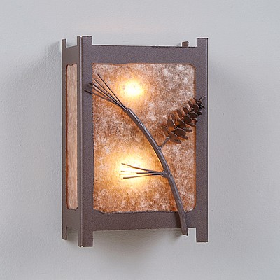 Seneca Large Sconce - Pine Cone Wall Light Pine Cone Metal Art