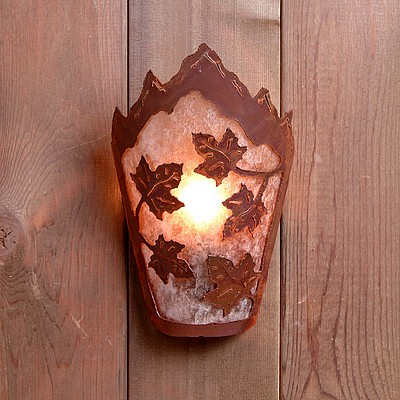 Decatur Sconce - Maple Leaf Wall Light Maple Leaf Metal Art