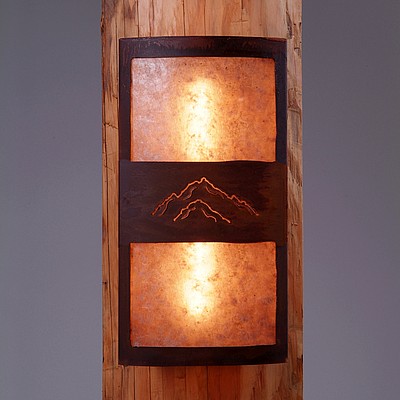 Benton Sconce - Mountain Wall Light Mountain Metal Art
