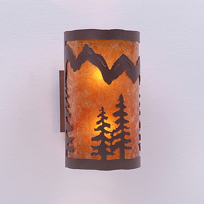 Kincaid Sconce - Spruce Tree Wall Light Trees Metal Art