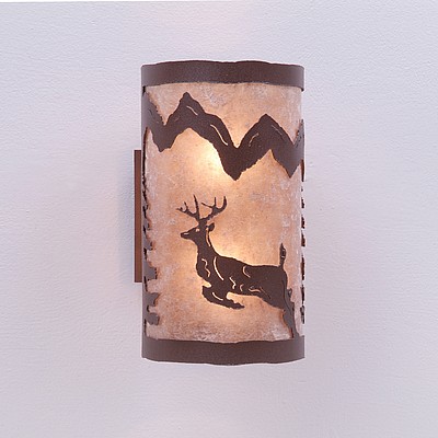 Kincaid Sconce - Valley Deer Wall Light Deer Metal Art
