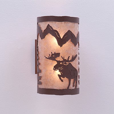 Kincaid Sconce - Alaska Moose Wall Light Moose Metal Art