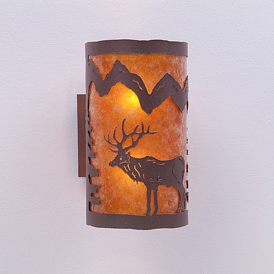Kincaid Sconce - Valley Elk Wall Light Elk Metal Art