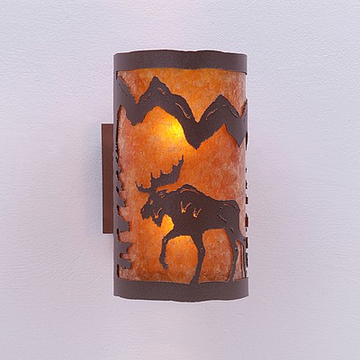Kincaid Sconce - Mountain Moose Wall Light Moose Metal Art