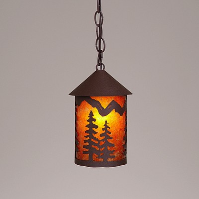 Cascade Pendant Small - Spruce Tree Pendant Light Trees Metal Art