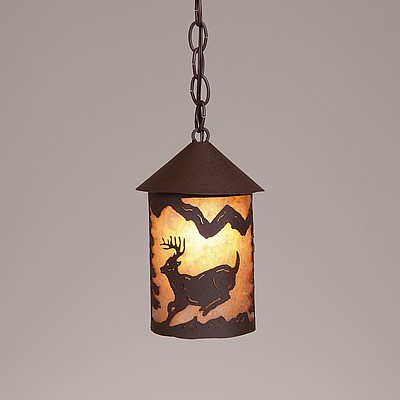 Cascade Pendant Small - Mountain Deer Pendant Light Deer Metal Art